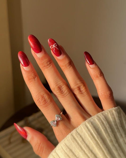 Angela Powder-Pink Bow Ring