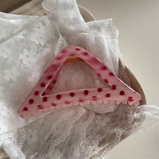 Pink Polka Please! Claw Clip