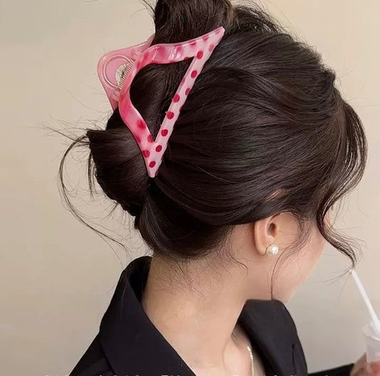 Pink Polka Please! Claw Clip