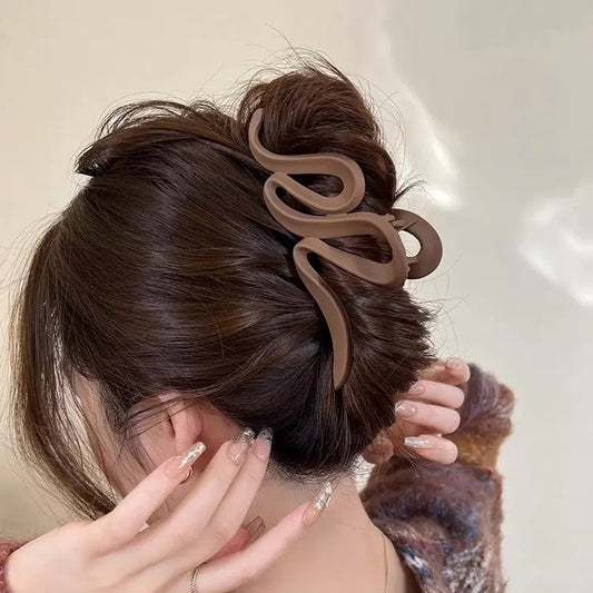 Muted Swirls Claw Clip
