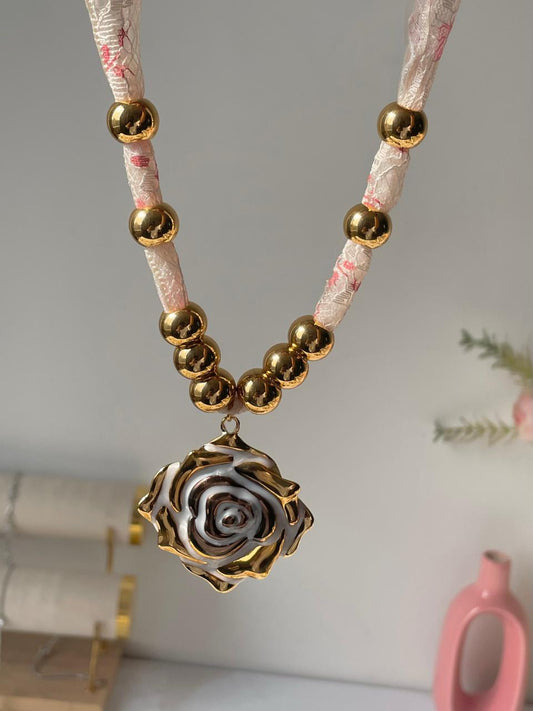 Dearest Flora Ribbon Necklace
