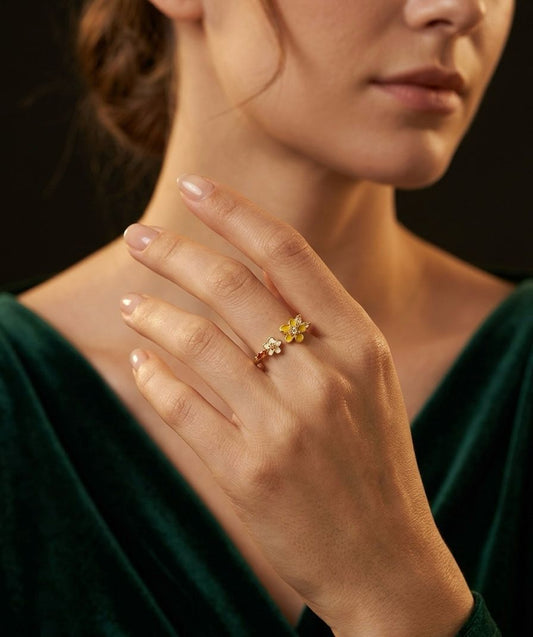 Sunset Blossom Ring