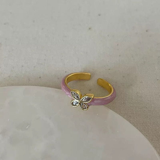 In her pink world! Ring
