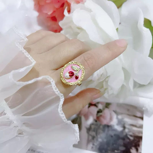 Blushing Fleur Ring