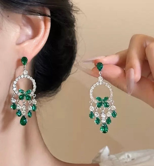 Green Gala Earrings