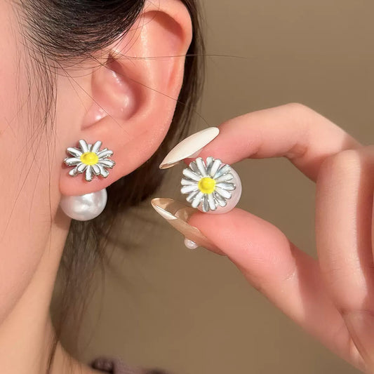 Pearly Girly Flower Earrings