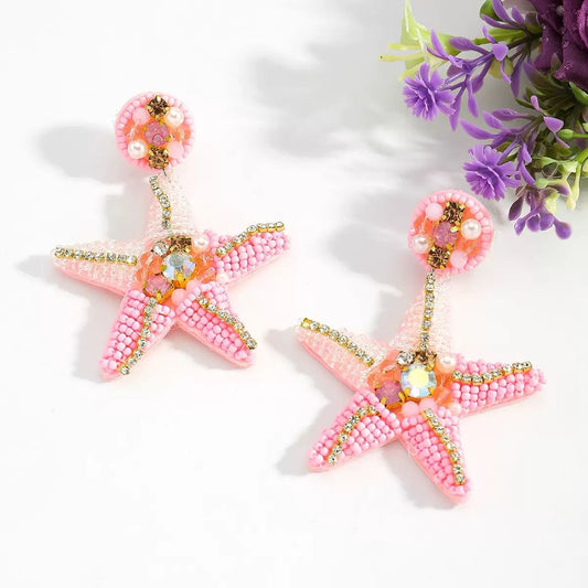 Pink Amalfi Starfish Earrings
