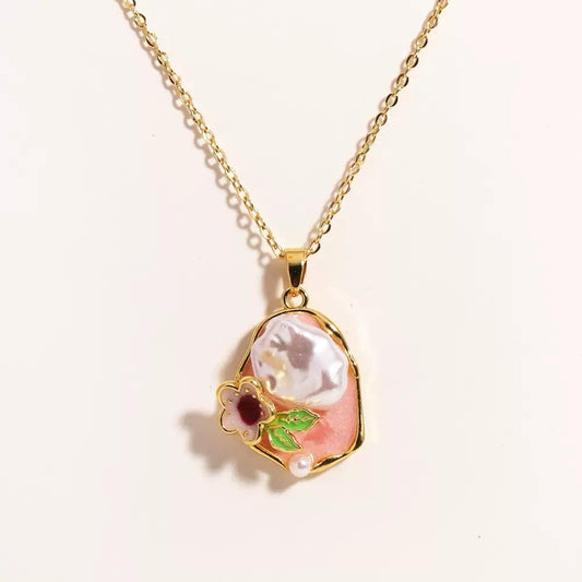 Poetic Bloom Vintage Pearl Necklace