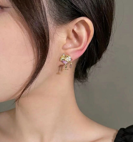 Dreamy Champagne Night Earrings