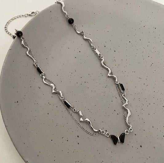 Midnight Flutter Necklace