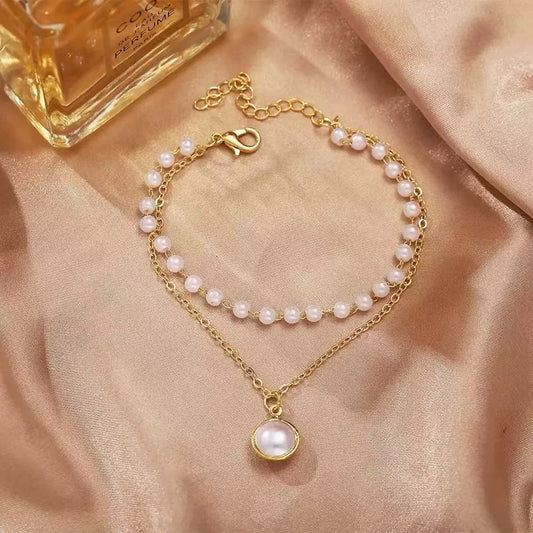 Angelic Layered Pearl Anklet/ bracelet