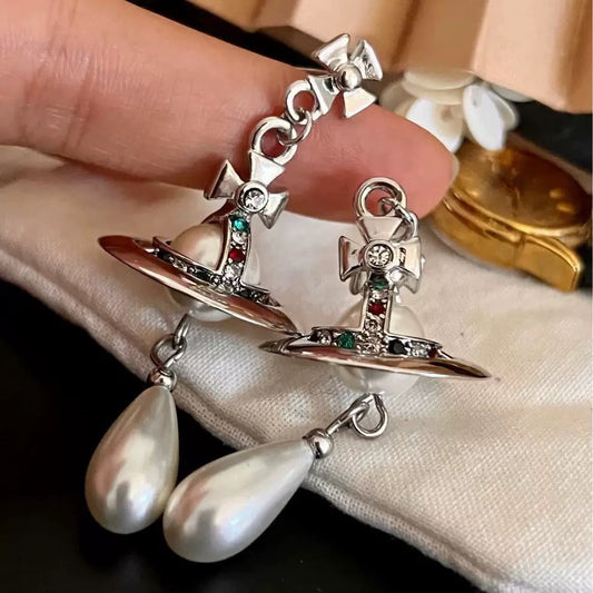 Cyber Royal Orb earrings
