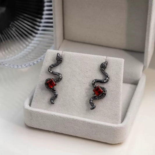 Crimson Venom Drop Earrings