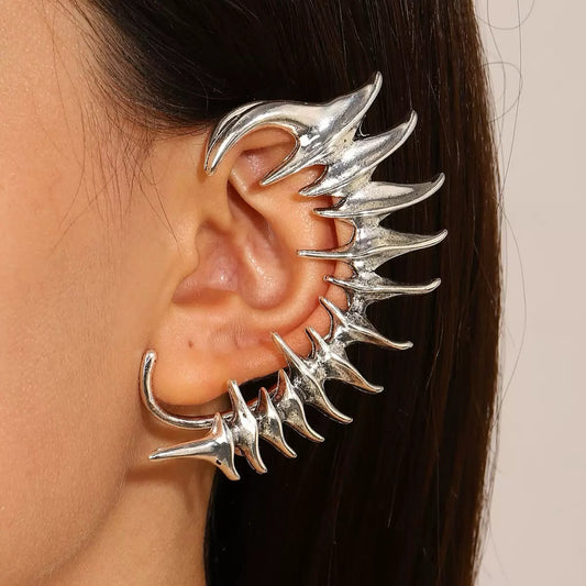 Liquid Metal Spike Wrap earcuff (1 pcs)