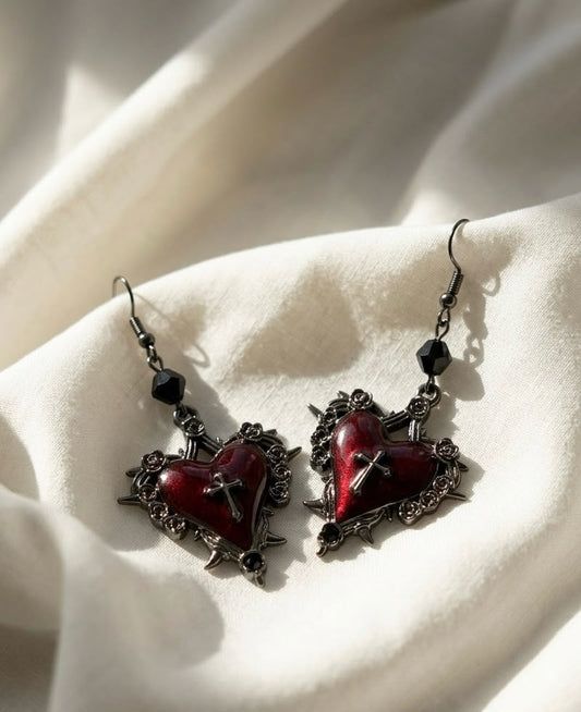 Crimson Thorn Sacred earrings