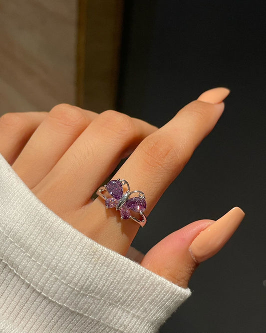 Big Butterfly Ring- purple