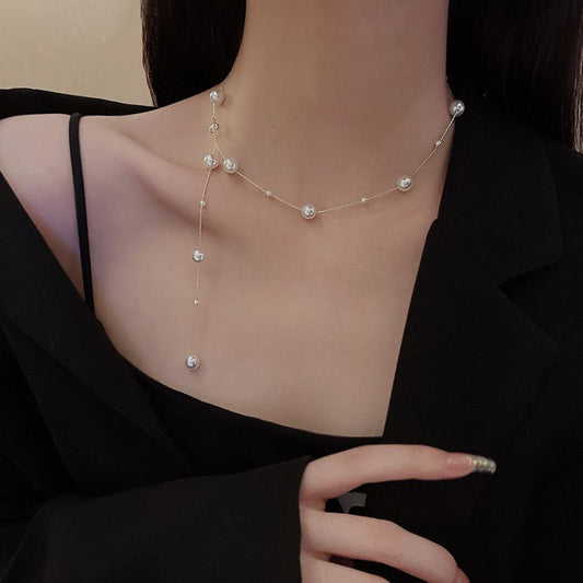 Majestic Pearl Statement Necklace- 18k Real Gold Plated