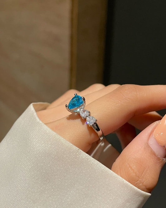 Frozen Heart Ring- blue