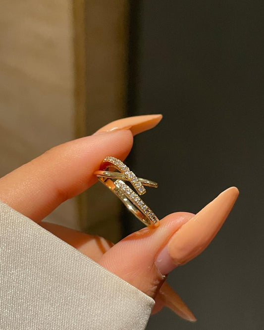 Criss Cross Infinity Ring