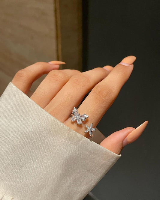Butterfly Flower Ring