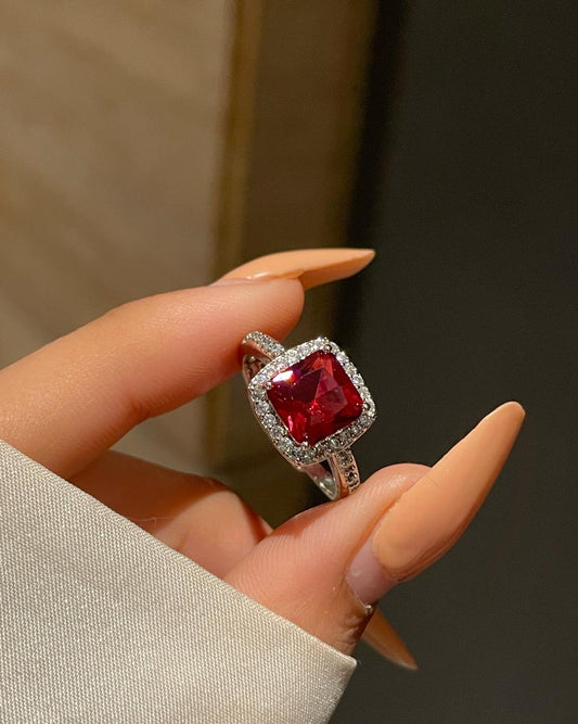 Charlotte Promise Ring - red