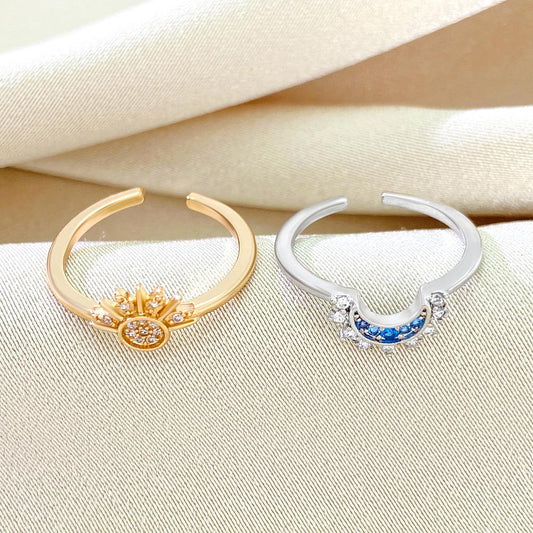 Bestie Sun Moon Matching Rings