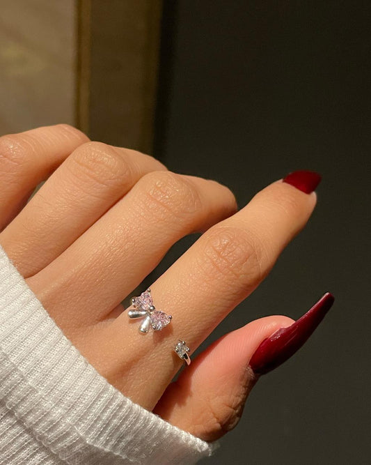 Cute lil Bow Ring- pink
