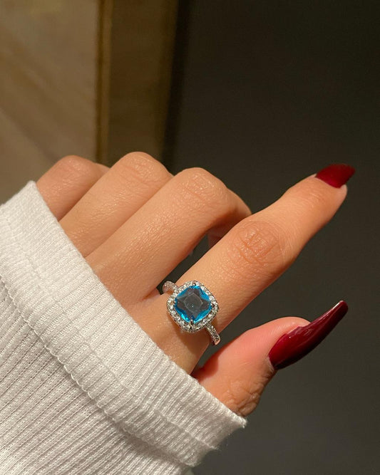 Charlotte Ring- teal blue