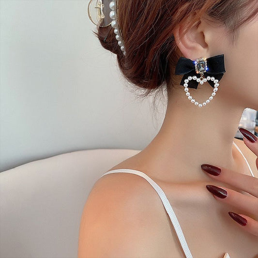 Heart Bow Princess Earrings