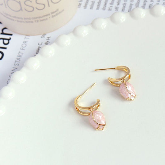 Tulip Hoop Earrings