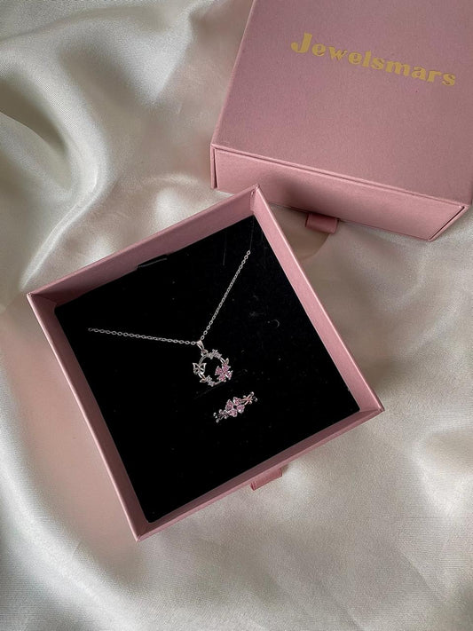 Periwinkle Necklace + Ring Gift Box