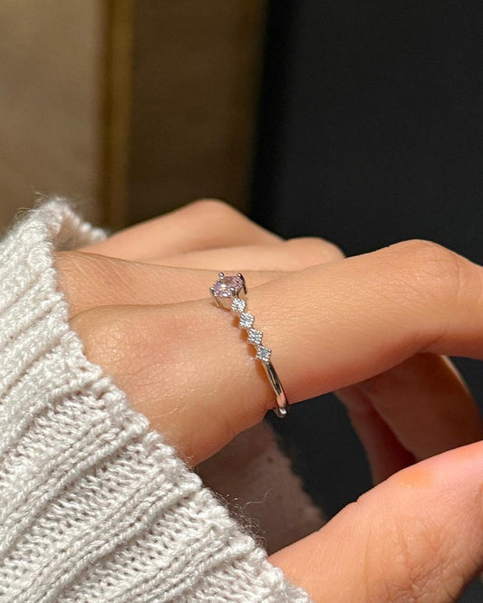 Julie Minimal Ring -pink
