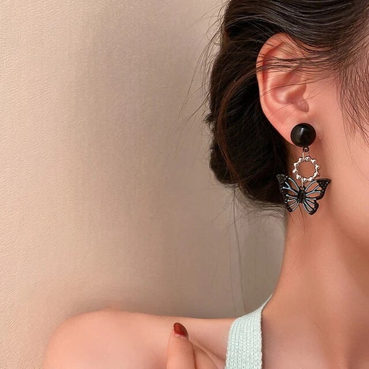 Y2K Black & Blue Butterfly Earring